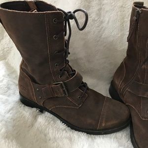 UGG Suede lace up boots